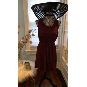 Plum colored sun dress sleeveless